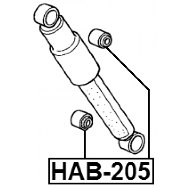 FEBEST HAB-205 جلبة مساعد خلفي - الصورة 5